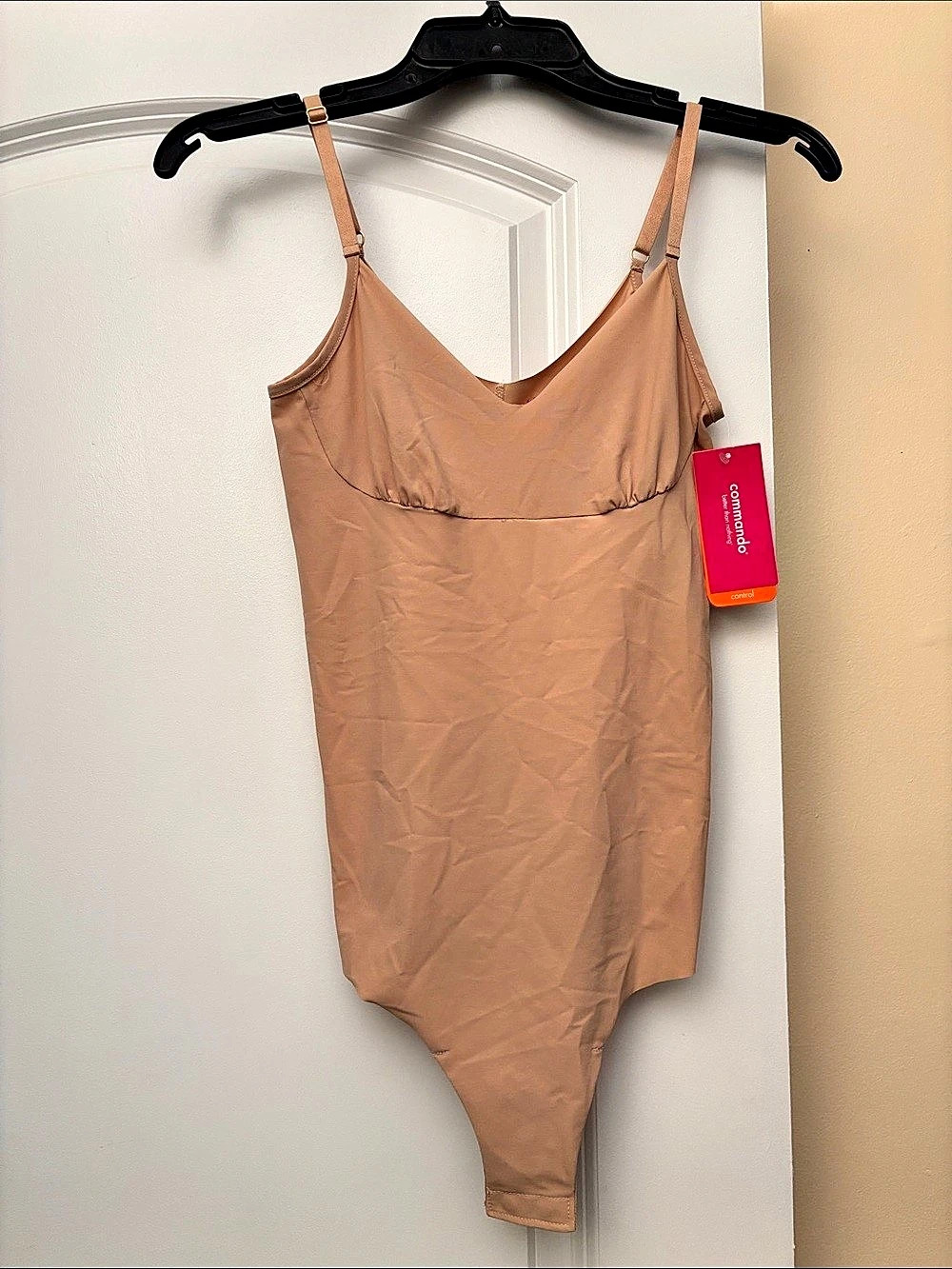 Commando Classic Control Cami Bodysuit Nude - size Small